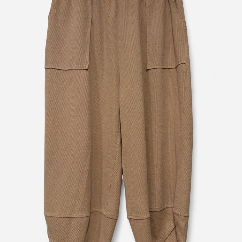 Knit lounge pants | camel colored | size L |